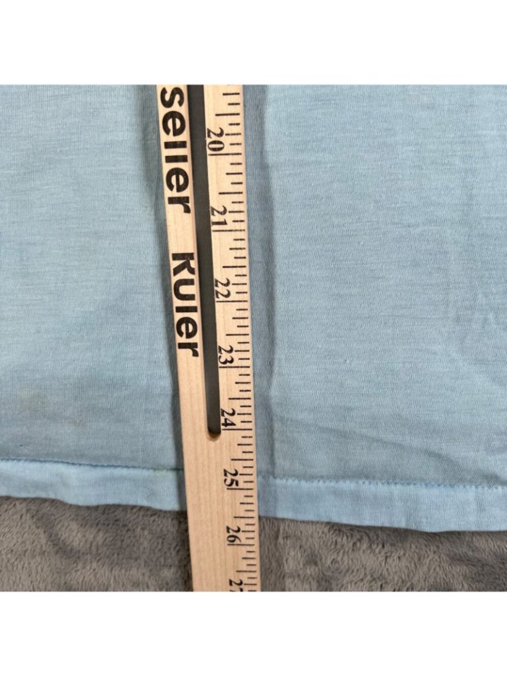 Vintage 1980s Hanes Light Blue Cotton/Poly ASL "Gisela" T-Shirt (Large) - Picture 13 of 13